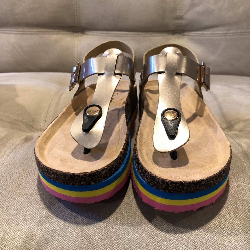 Kids Rainbow Platform Sandal - Picture 2 of 5